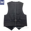 100% cotton selvedge hiskory stripe denim vest jacket